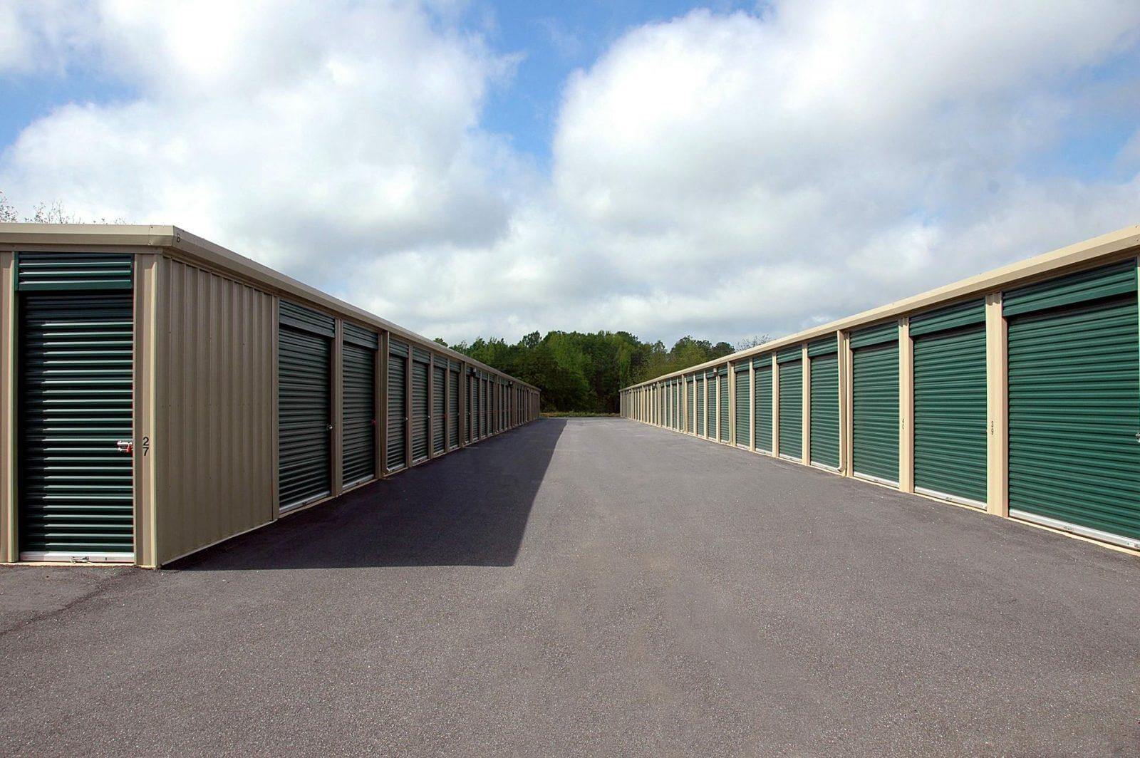 Green storage units.